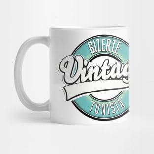 Bizerte tunisia vintage style logo Mug